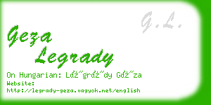 geza legrady business card